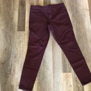 Burgundy jeans